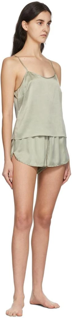SKIMS Green Silk Sleep Tap Shorts 4