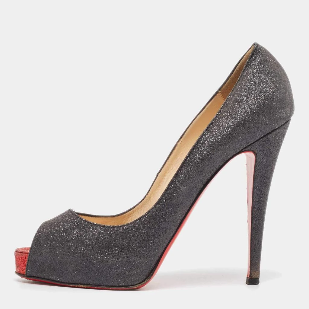 Christian Louboutin Christian Louboutin Black Glitter Very Prive Pumps Size 40 1