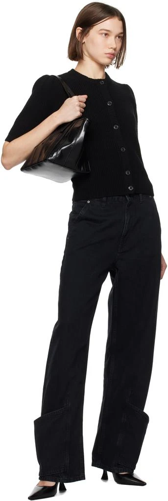 FRAME Black 'The Tab' Jeans 4