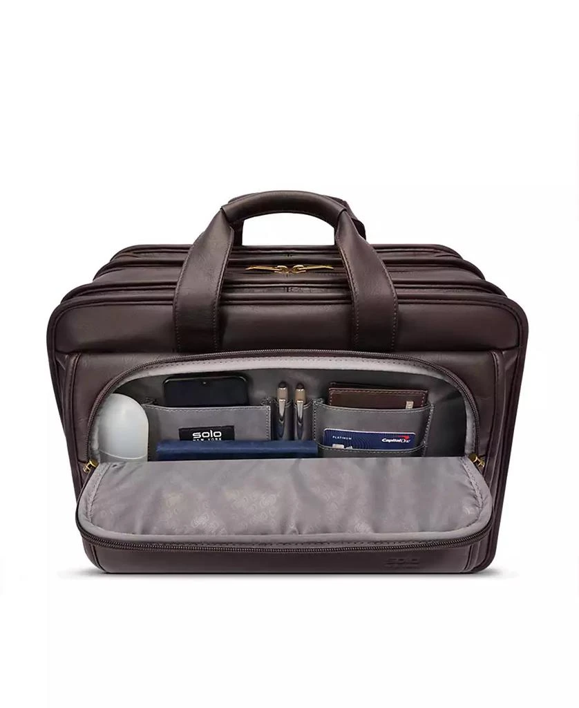 SOLO New York Classic Leather Briefcase 7