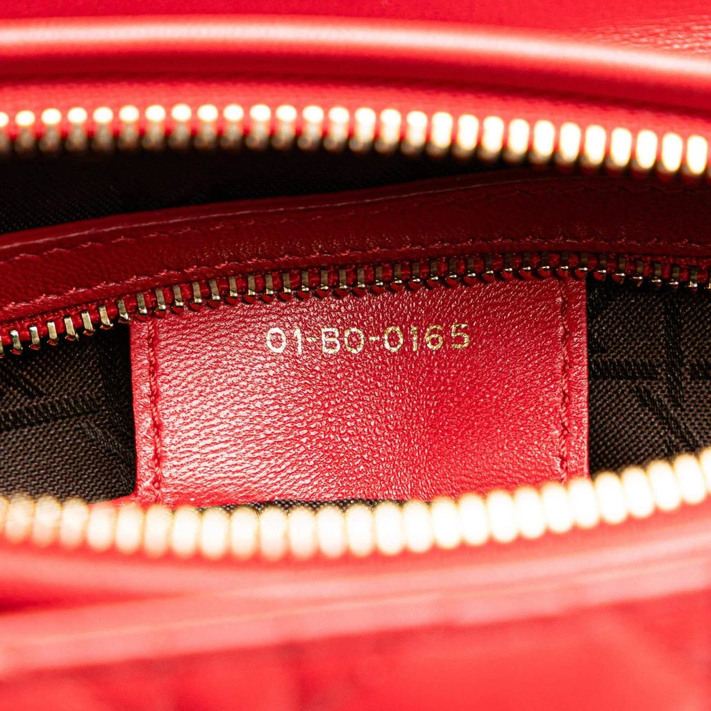 Dior Dior Red Medium Lambskin Cannage Lady Dior 6