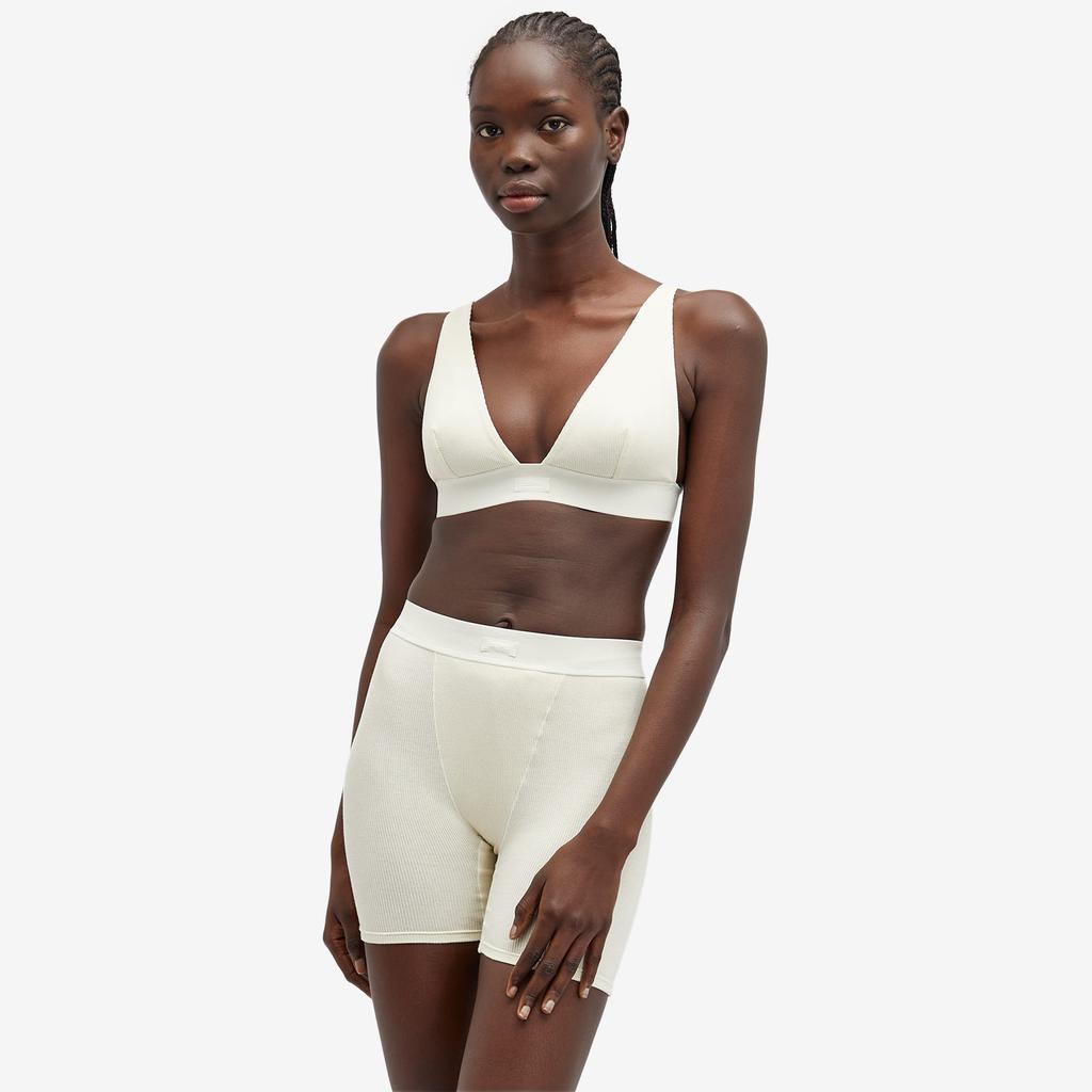 SKIMS SKIMS Cotton Rib Plunge Bralette