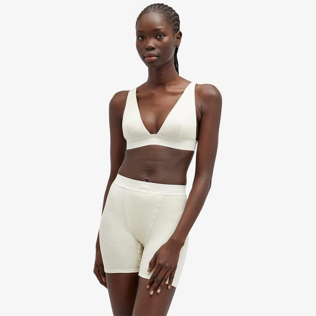 SKIMS SKIMS Cotton Rib Plunge Bralette 2
