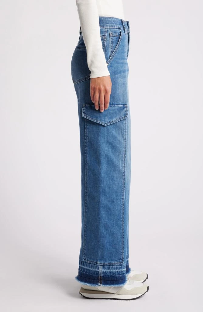 Wit & Wisdom 'Ab'Solution Skyrise Release Hem Wide Leg Cargo Jeans 3