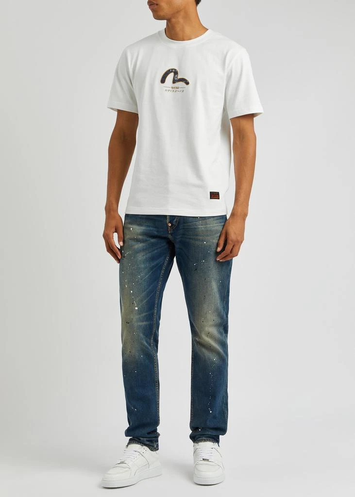 EVISU Logo-embroidered cotton T-shirt 4