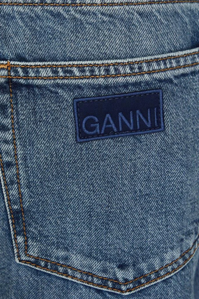 Ganni Faded high-rise wide-leg jeans 4