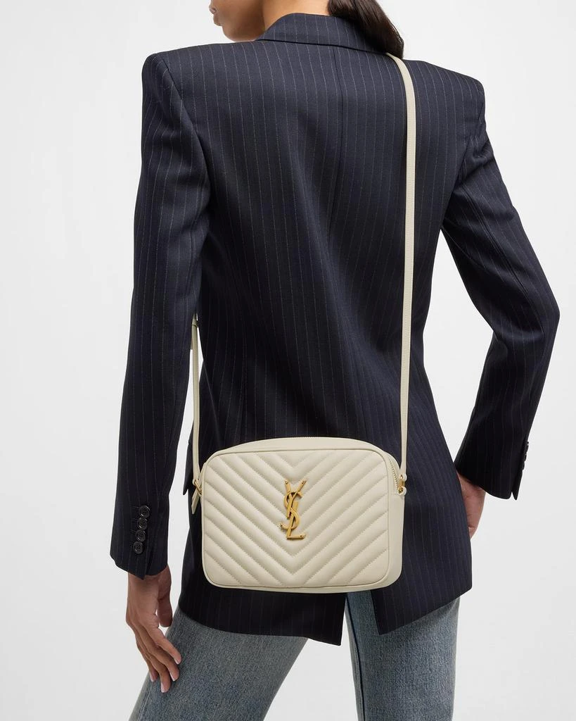 Yves Saint Laurent Lou Medium YSL Camera Bag with Pocket in Quilted Leather 2