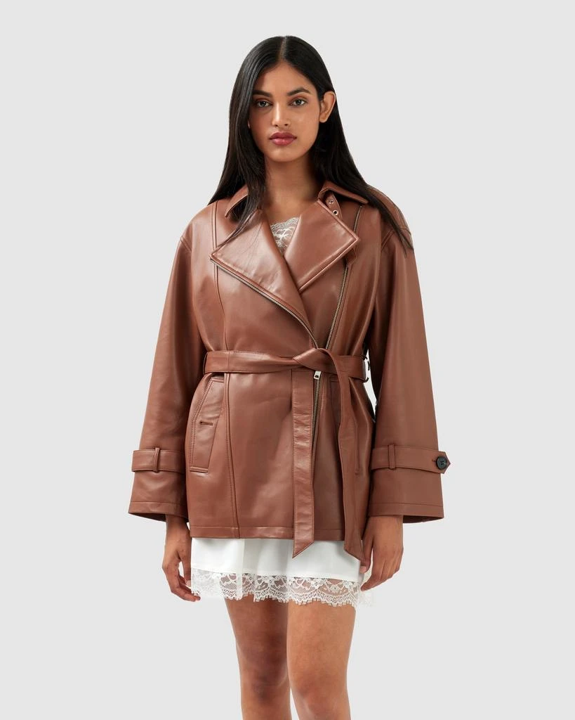 Belle&Bloom BFF Belted Leather Jacket 1