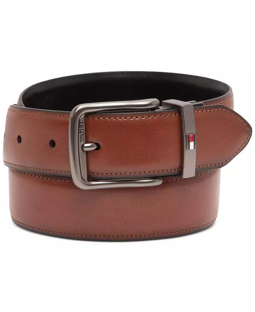 Tommy Hilfiger Men's Reversible Harness Buckle Stretch Belt