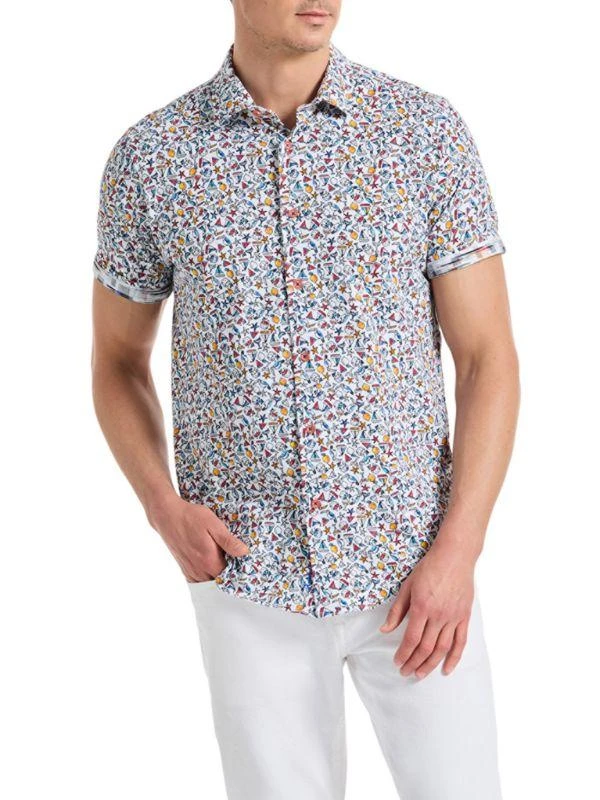 Robert Graham Summer Sails Printed Cotton-Blend Shirt 6