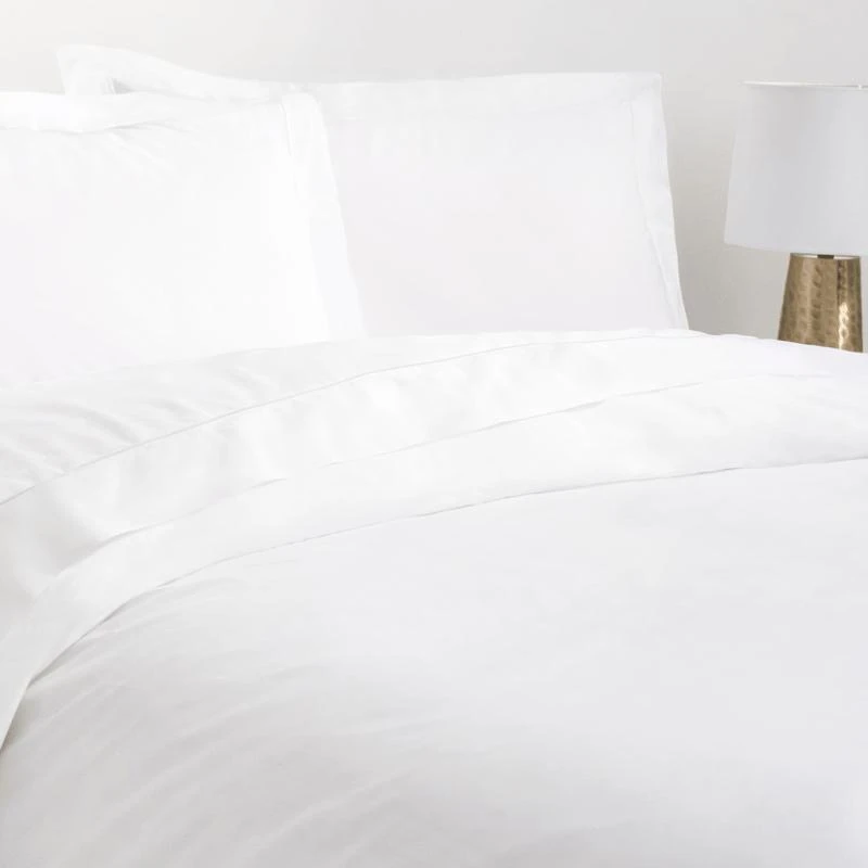 Ela Lane Classic Percale Embroidered Duvet Cover QUEEN 2