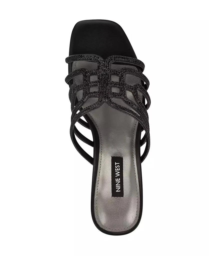 Nine West Women's Grassa Embellished Block Heel Dress Sandals 4
