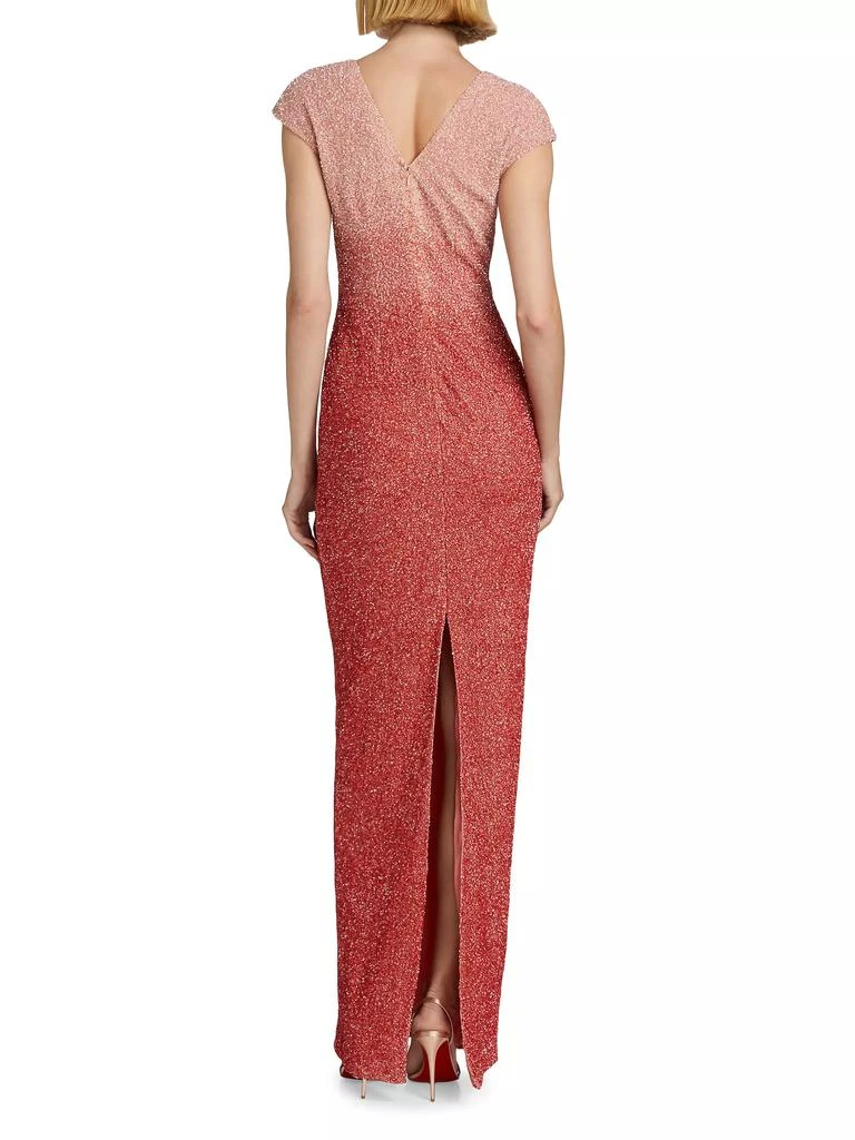 Pamella Roland Sequined Tulle Column Gown 5
