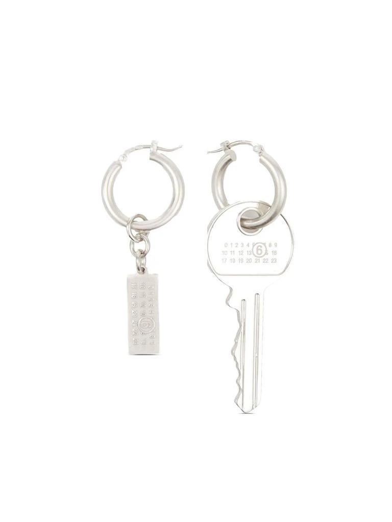 MM6 Mm6 Maison Margiela Tag And Key Earrings Accessories 1