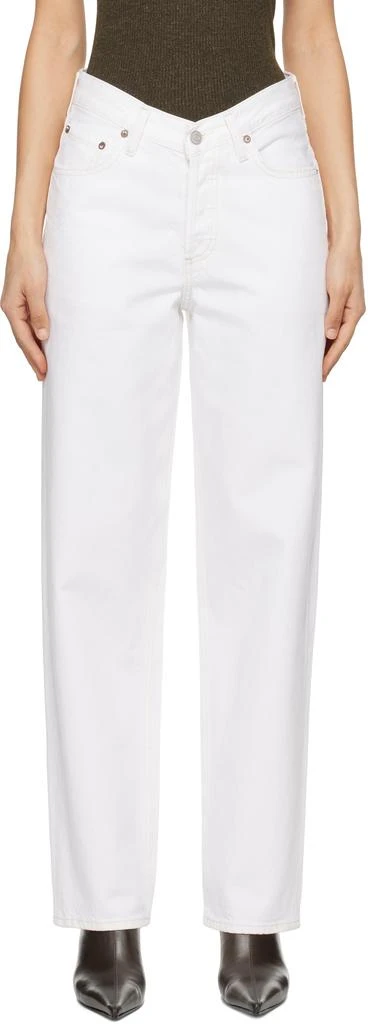 AGOLDE White V-Waist Baggy Jeans 1
