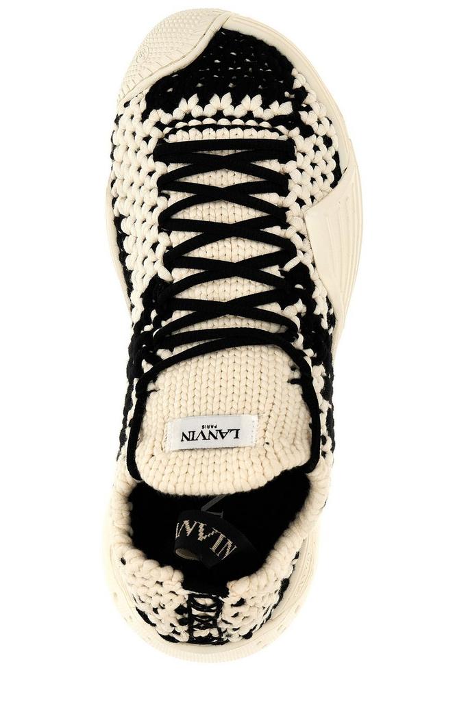 Lanvin Flash-X Crochet-Knit Lace-Up Sneakers – On Sale Now with Up