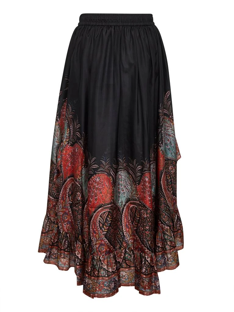 Zimmermann ZIMMERMANN | Black Paisley habotai silk Rhiannon maxi skirt | Women | 1 2