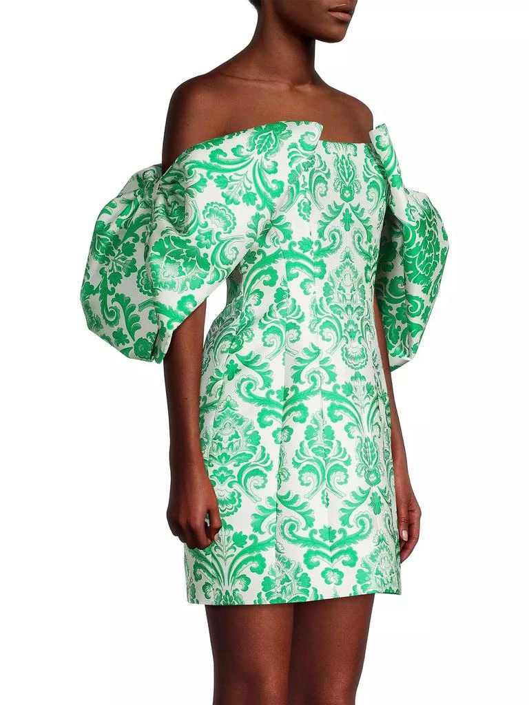 Toccin Luna Puff-Sleeve Bow Minidress 4