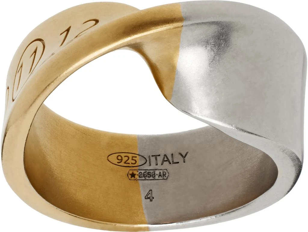 MAISON MARGIELA Silver & Gold Twisted Ring 1
