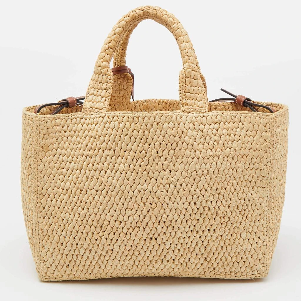 Celine Celine Tan Raffia Small Cabas Thais Tote 4