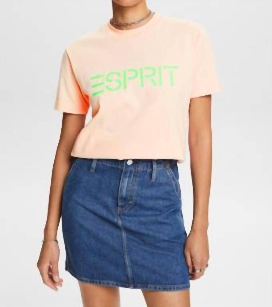Esprit Esprit - Logo Crewneck Cotton T-Shirt