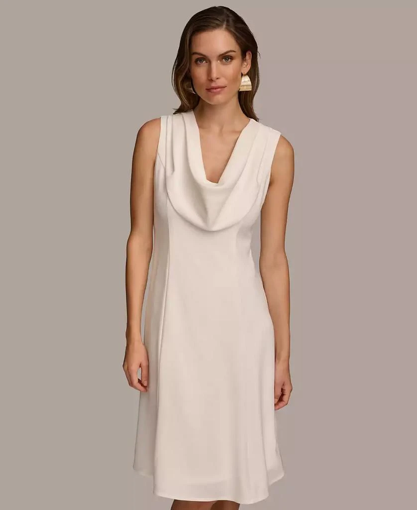 Donna Karan Donna Karan Women's Cowlneck A-Line Dress 5