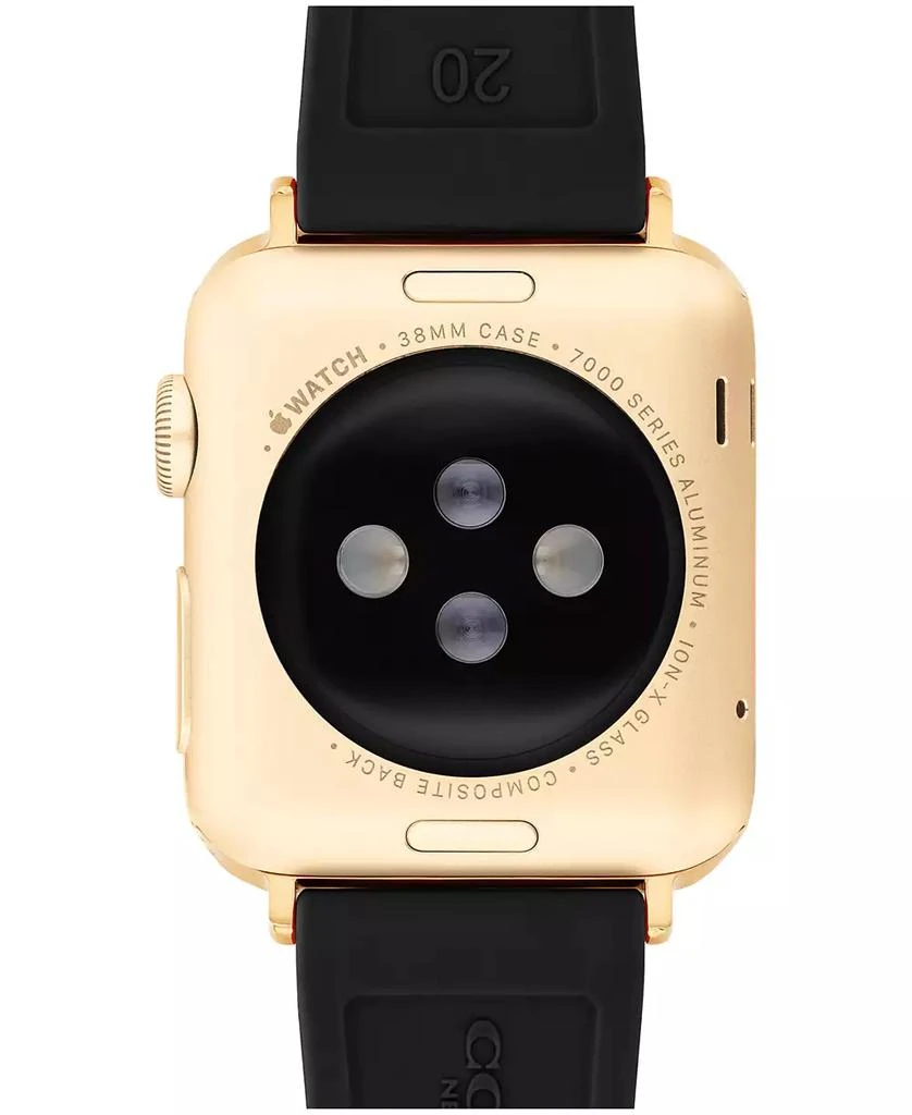 Coach Women's Black Silicone Apple Watch Strap, 38mm, 40mm, 41mm 2