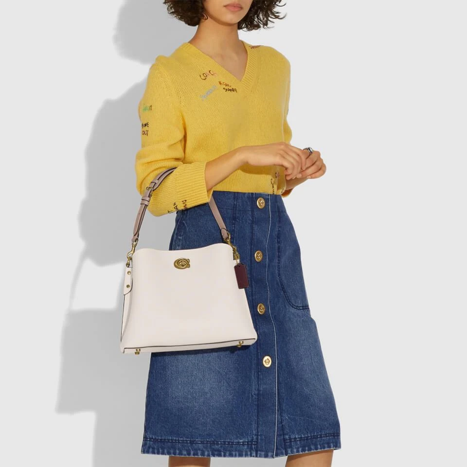 Coach Coach Colorblock Willow Pebble-Grain Leather Shoulder Bag 2