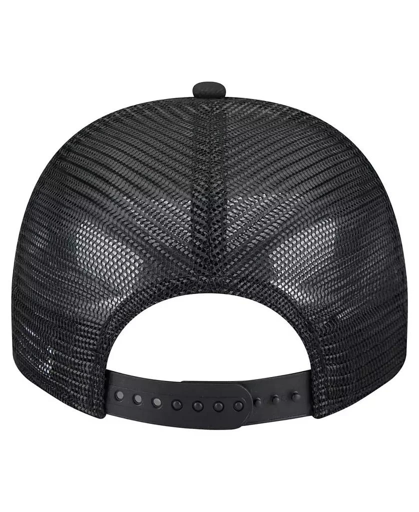 New Era Men's Black Las Vegas Raiders Vintage Team Rope A-Frame Trucker 9FIFTY Snapback Hat 3