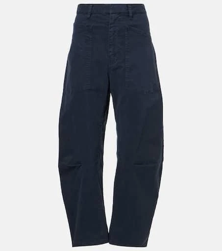 Nili Lotan Shon cotton twill barrel-leg pants 1