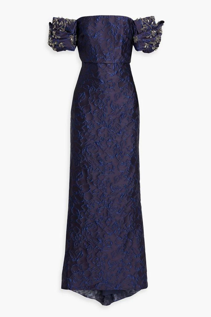 badgley mischka pleated stretch crepe wrap-effect dress Badgley Mischka Wrap-Effect Pleated Chiffon-Paneled Stretch-Crepe Dress In Black - 56% Off