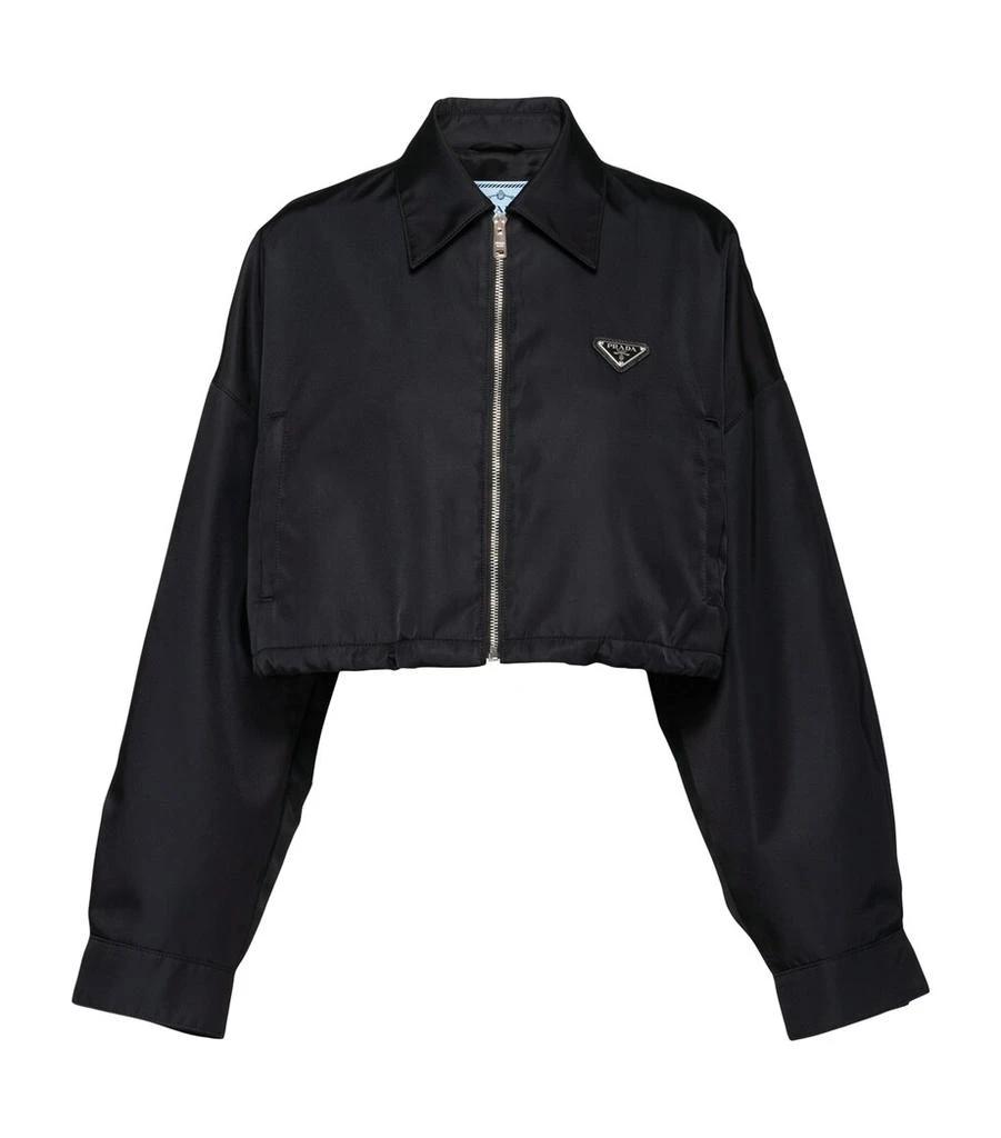 Prada Crop Collared Re-Nylon Jacket 1