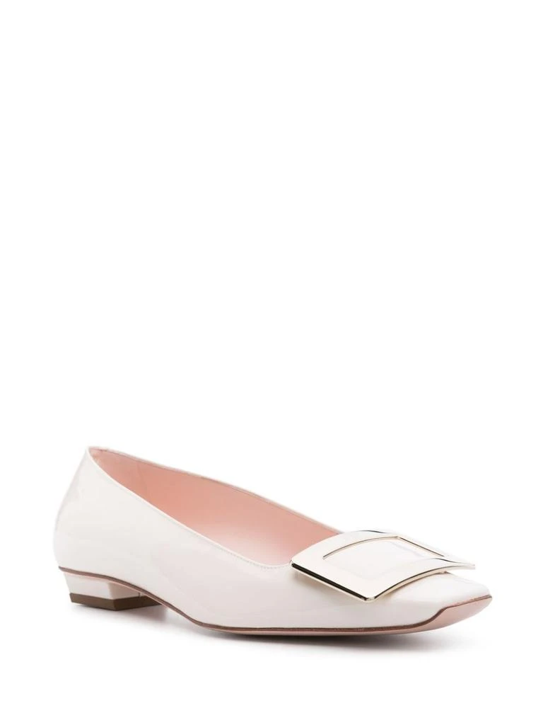 Roger Vivier BELLE VIVIER LEATHER BALLET FLATS 2