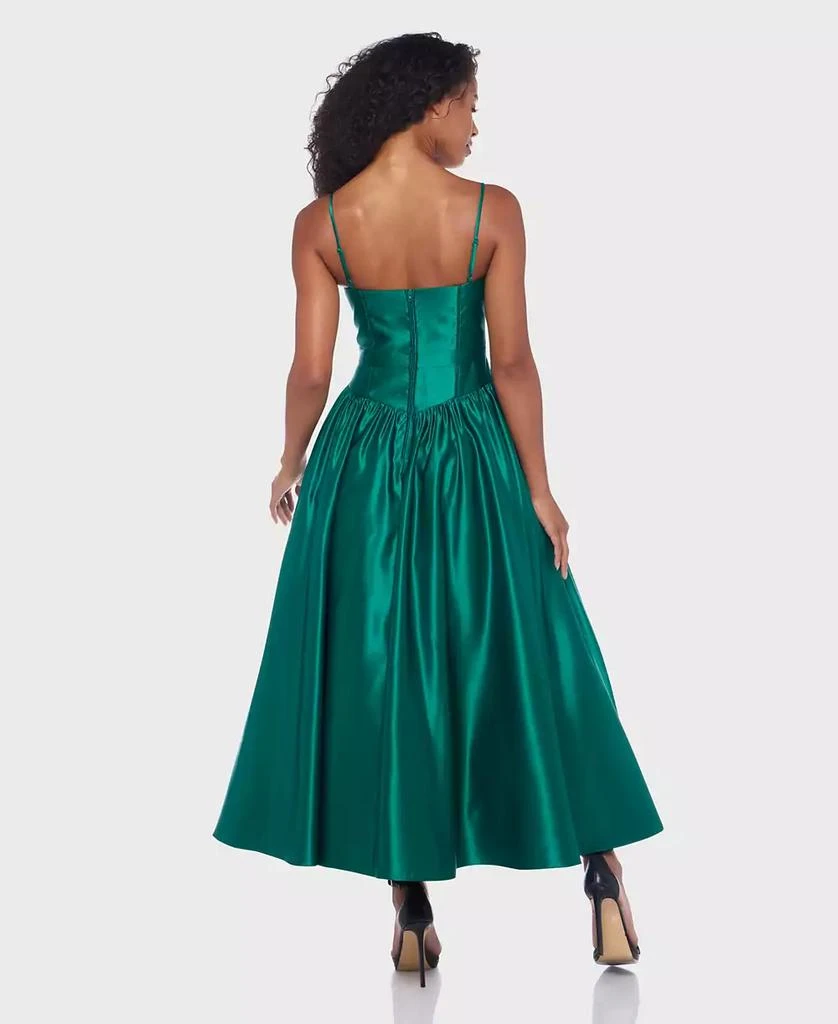 Alex & Sophia Juniors' Satin Corset Fit & Flare Dress 5