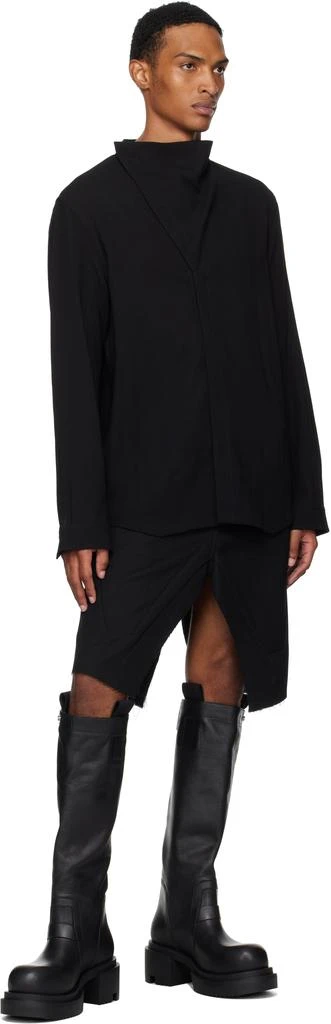 Rick Owens Black Concordians Pull On Mega Tractor Boots 5