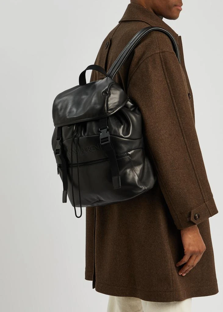 Yves Saint Laurent Logo leather backpack 5