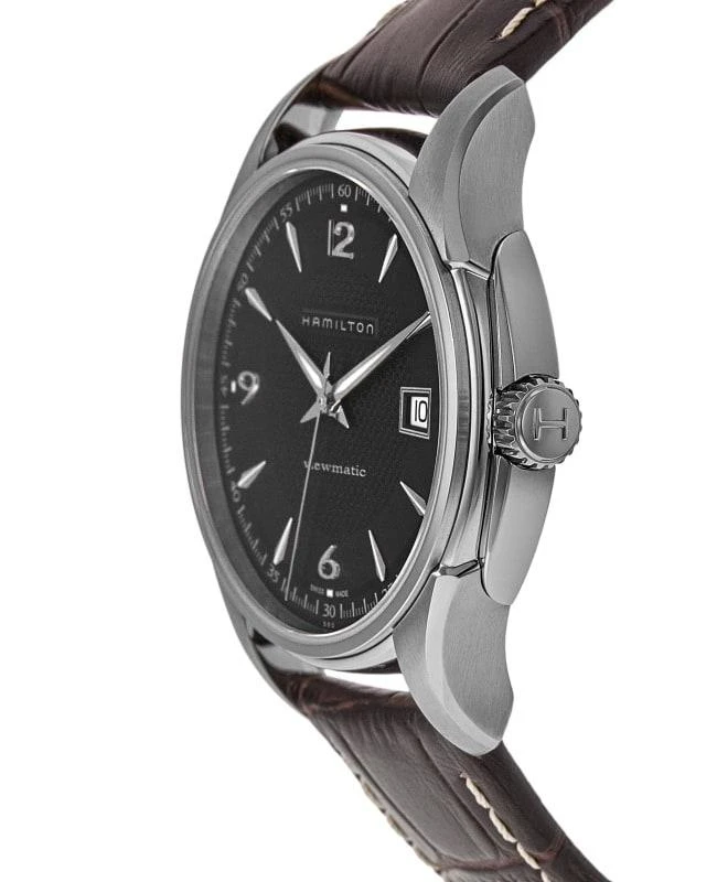 Hamilton Hamilton Jazzmaster Viewmatic Auto Black Dial Leather Strap Men's Watch H32515535 3