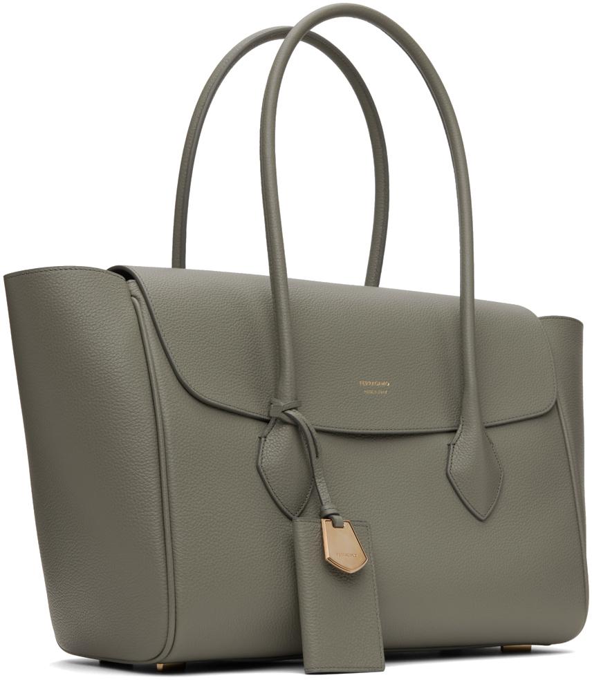 Salvatore Ferragamo Gray East-West Bag - Tote Bags - BeyondStyle