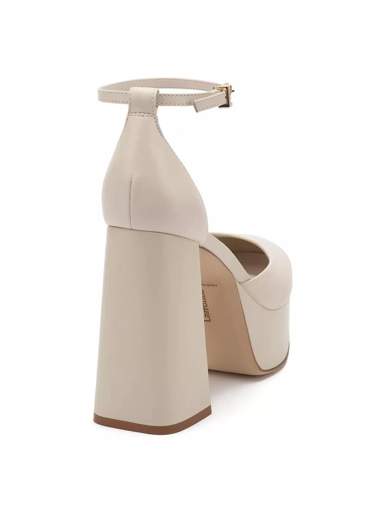 Larroudé Ari Leather Ankle-Strap Platform Pumps 3