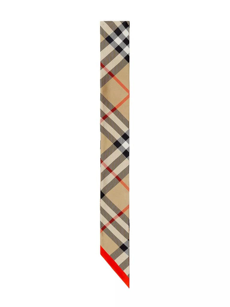 Burberry Skinny Silk Check Scarf 2