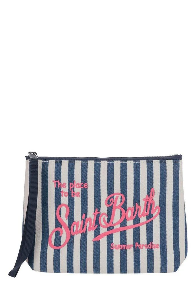 Mc2 Saint Barth Mc2 Saint Barth Aline Striped Denim Effect Pochette 1