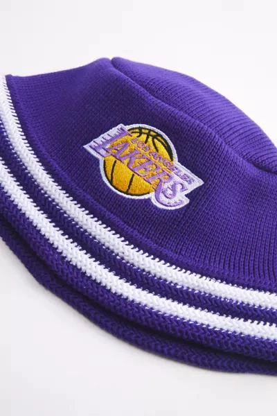 Mitchell & Ness Mitchell & Ness Los Angeles Lakers NBA Knucket Knit Bucket Hat 2
