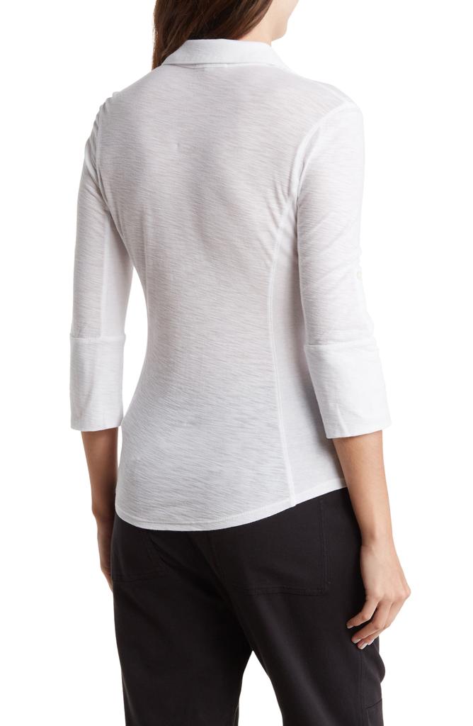 James Perse Cotton V-Neck Button-Up Shirt