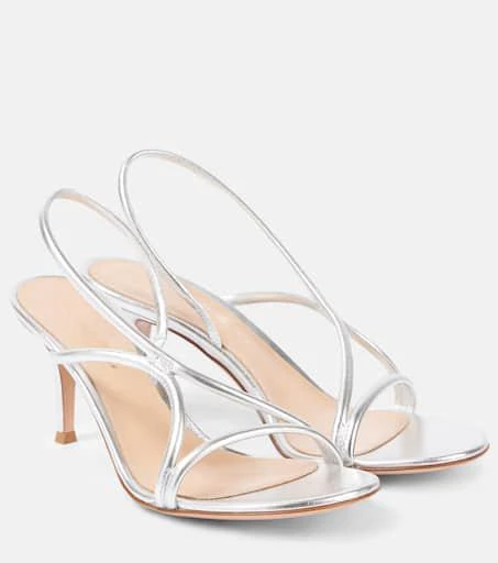 Gianvito Rossi Cage 70 metallic leather sandals 1