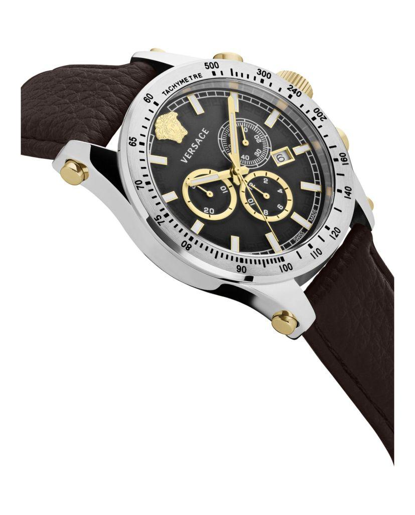 Versace Chrono Sporty Leather Watch