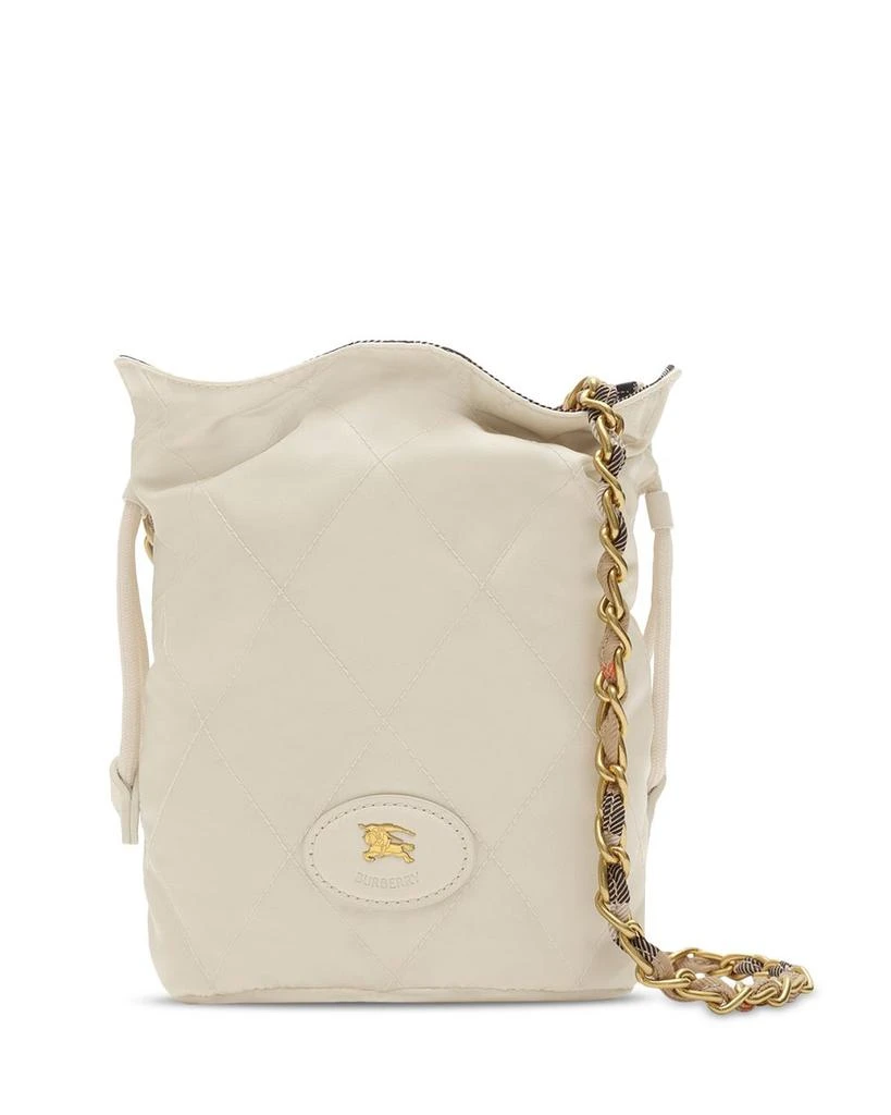 Burberry Quilted 
Check Reversible Horseshoe Chain Pouch 1