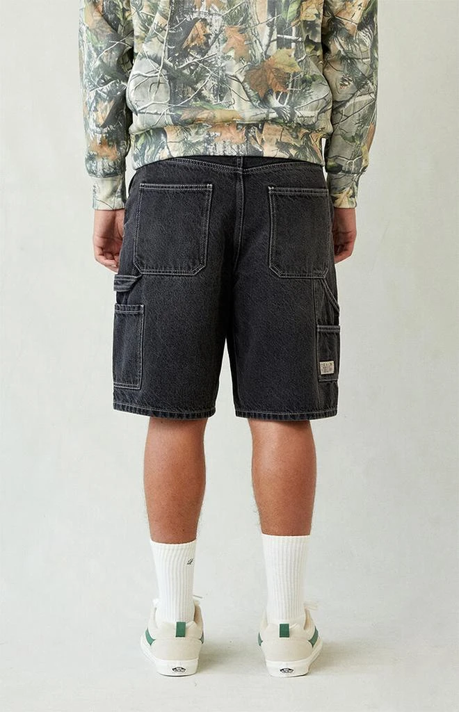 PacSun Black Baggy Denim Carpenter Shorts 5