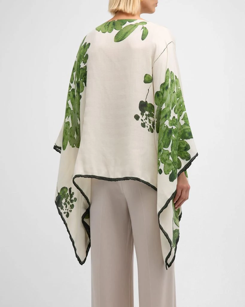 Rani Arabella Placed Flower Cashmere-Blend Printed Poncho 6