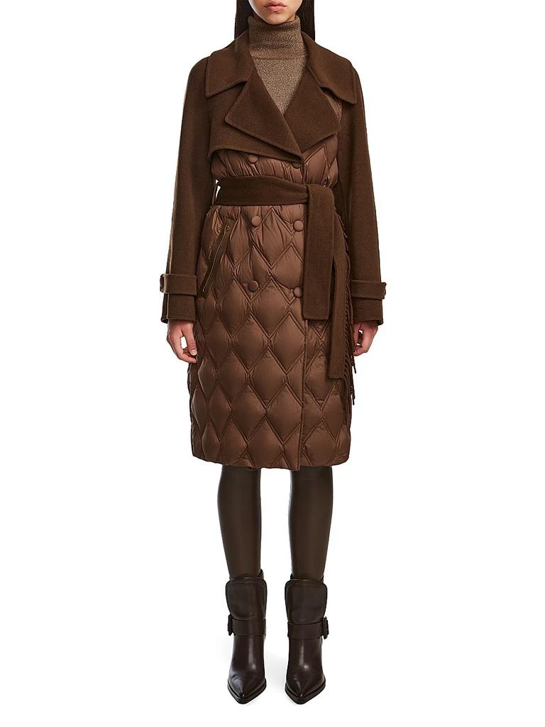 RUDSAK Zoe Quilted Double-Breasted Trench Coat 2