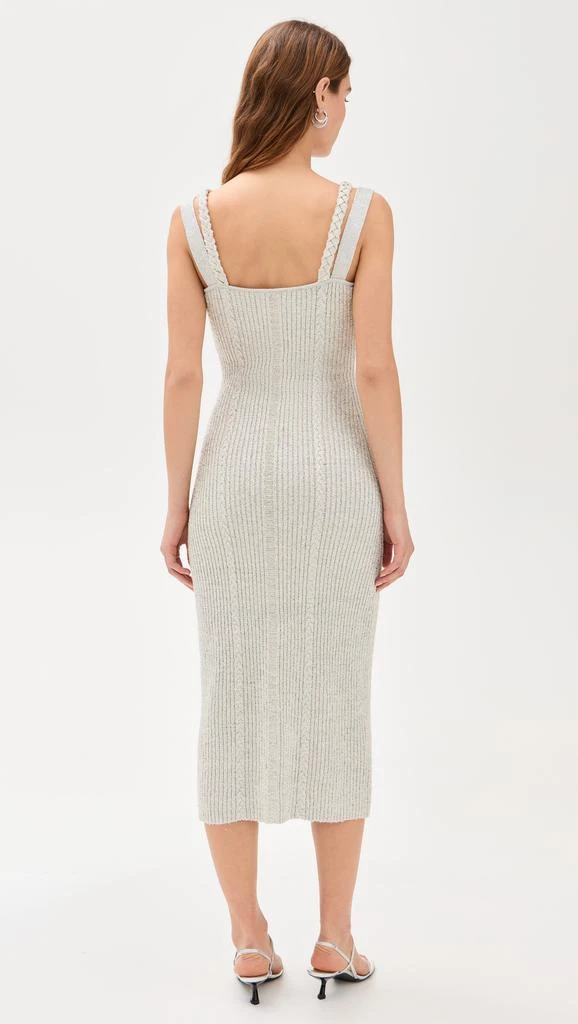 AMUR Indiyah Metallic Knit Midi Dress 2